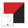 Picture of Logo Red Black | 9' Fiberglass Market Umbrella Sunbrella® Awning Fabric