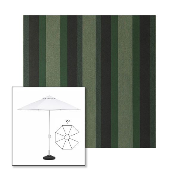 Picture of Marco Olive | 9' Fiberglass Market Umbrella Sunbrella® Awning Fabric