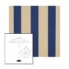 Picture of Mediterranean Canvas Block | 9' Fiberglass Market Umbrella Sunbrella® Awning Fabric