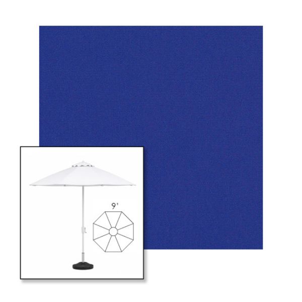 Picture of Ocean Blue | 9' Fiberglass Market Umbrella Sunbrella® Awning Fabric