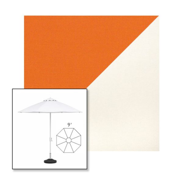 Picture of Tuscan White | 9' Fiberglass Market Umbrella Sunbrella® Awning Fabric