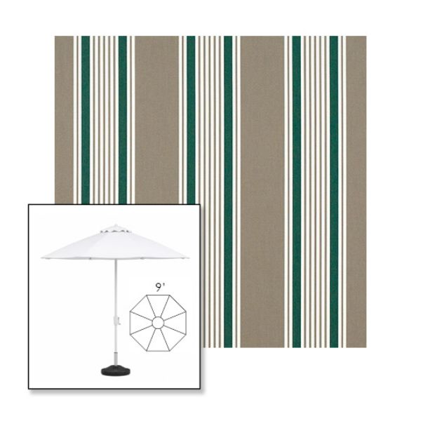 Picture of Taupe 2 | 9' Fiberglass Market Umbrella Sunbrella® Awning Fabric