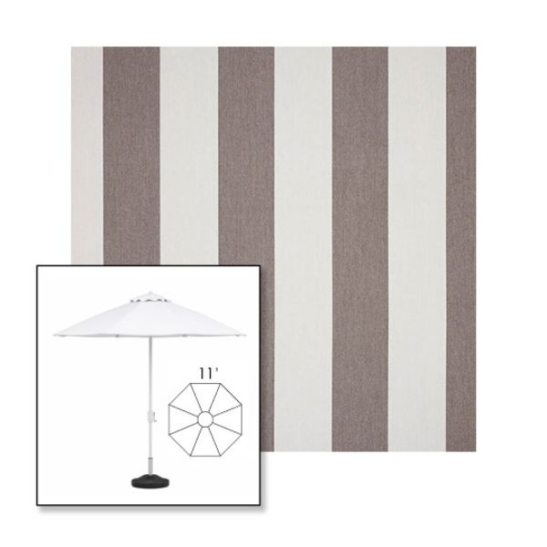 Picture of Beaufort Mushroom | 11' Fiberglass Market Umbrella Sunbrella® Awning Fabric