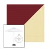 Picture of Burgundy Parchment | 11' Fiberglass Market Umbrella Sunbrella® Awning Fabric