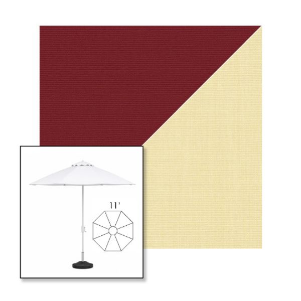 Picture of Burgundy Parchment | 11' Fiberglass Market Umbrella Sunbrella® Awning Fabric