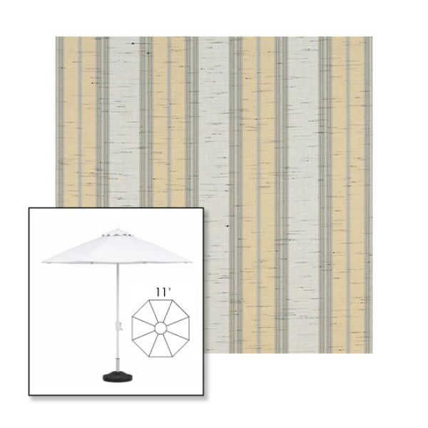 Picture of Grey Beige Chip Fancy | 11' Fiberglass Market Umbrella Sunbrella® Awning Fabric