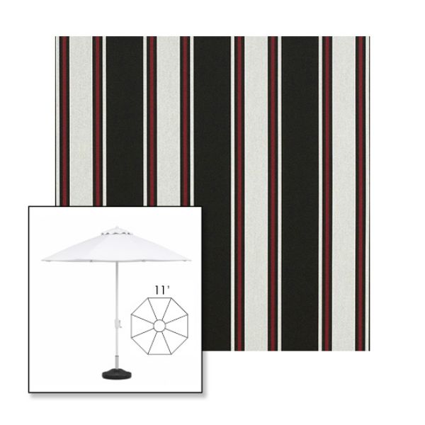 Picture of Hatteras Raven | 11' Fiberglass Market Umbrella Sunbrella® Awning Fabric