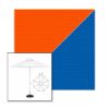 Picture of Orange Pacific | 11' Fiberglass Market Umbrella Sunbrella® Awning Fabric