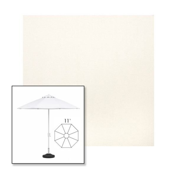 Picture of White | 11' Fiberglass Market Umbrella Sunbrella® Awning Fabric