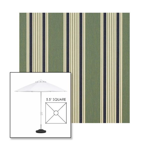 Picture of Ashford Forest | 5.5' Fiberglass Market Umbrella Sunbrella® Awning Fabric