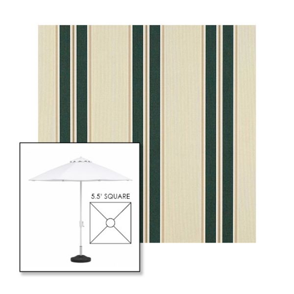 Picture of Black Forest Fancy | 5.5' Fiberglass Market Umbrella Sunbrella® Awning Fabric