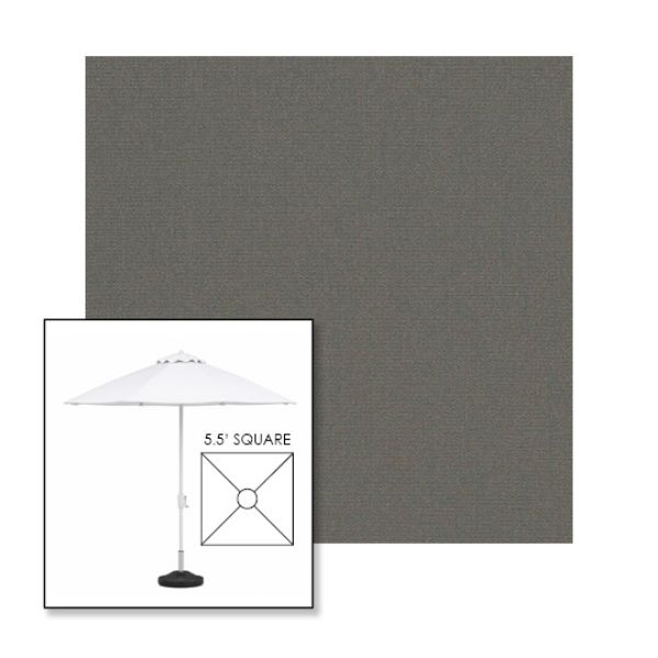 Picture of Charcoal Grey | 5.5' Fiberglass Market Umbrella Sunbrella® Awning Fabric