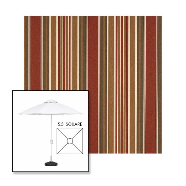 Picture of Eastland Redwood | 5.5' Fiberglass Market Umbrella Sunbrella® Awning Fabric