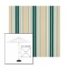Picture of Forest Green Beige Natural Fancy | 5.5' Fiberglass Market Umbrella Sunbrella® Awning Fabric