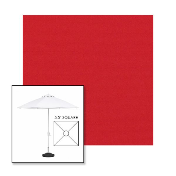 Picture of Jockey Red | 5.5' Fiberglass Market Umbrella Sunbrella® Awning Fabric