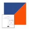 Picture of Mediterranean Blue Orange | 5.5' Fiberglass Market Umbrella Sunbrella® Awning Fabric