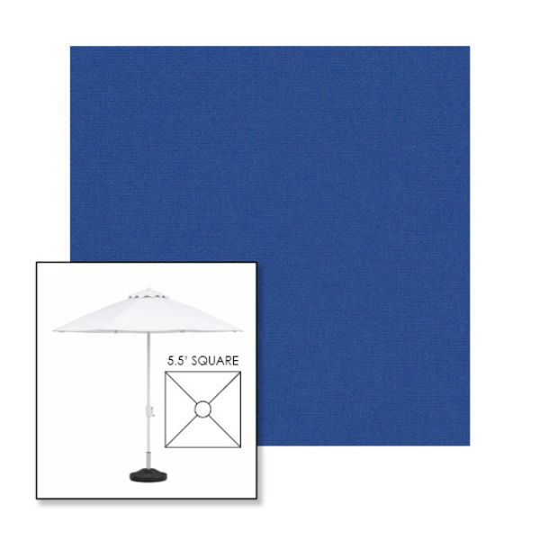Picture of Mediterranean Blue | 5.5' Fiberglass Market Umbrella Sunbrella® Awning Fabric