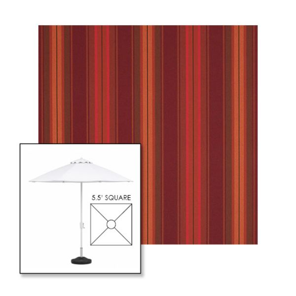 Picture of Saxon Chili | 5.5' Fiberglass Market Umbrella Sunbrella® Awning Fabric