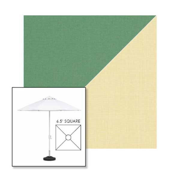 Picture of Basil Parchment | 6.5' Fiberglass Market Umbrella Sunbrella® Awning Fabric