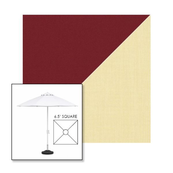 Picture of Burgundy Parchment | 6.5' Fiberglass Market Umbrella Sunbrella® Awning Fabric
