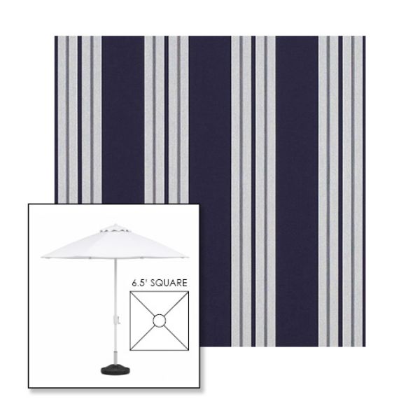 Picture of Captain Navy Natural Classic | 6.5' Fiberglass Market Umbrella Sunbrella® Awning Fabric