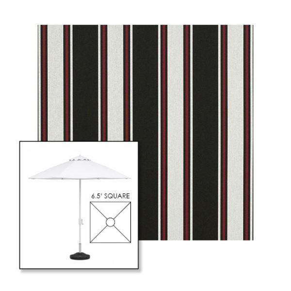 Picture of Hatteras Raven | 6.5' Fiberglass Market Umbrella Sunbrella® Awning Fabric