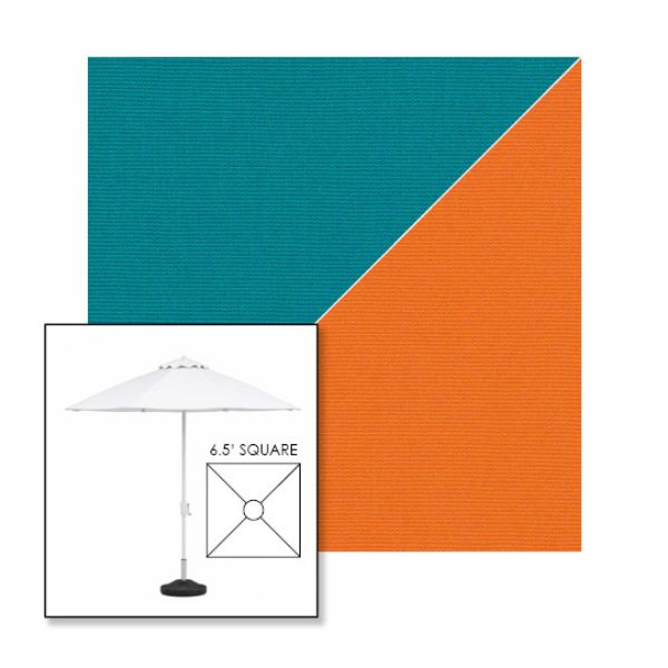 Picture of Turquoise Tuscan | 6.5' Fiberglass Market Umbrella Sunbrella® Awning Fabric