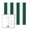 Picture of Beaufort Forest Green Natural | 7.5' Heavy Duty Aluminum Market Umbrella Sunbrella® Awning Fabric