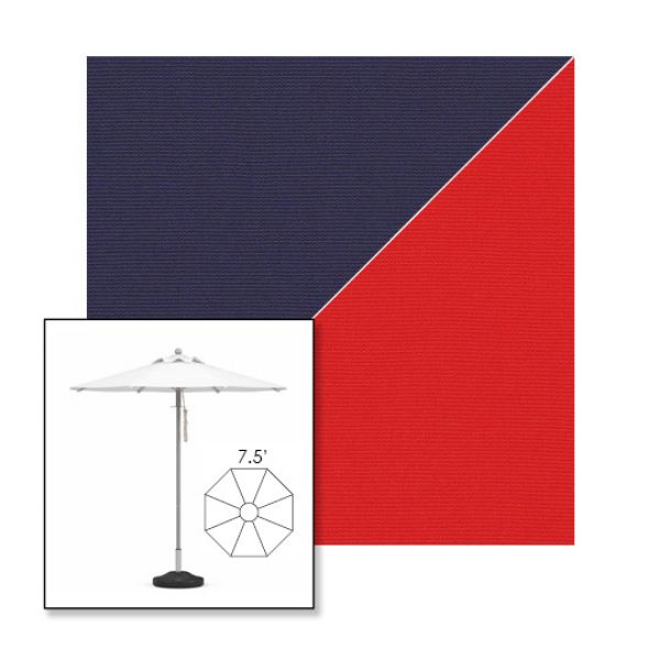 Picture of Captain Navy Logo Red | 7.5' Heavy Duty Aluminum Market Umbrella Sunbrella® Awning Fabric