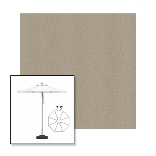 Picture of Fawn | 7.5' Heavy Duty Aluminum Market Umbrella Sunbrella® Awning Fabric