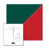Picture of Forest Green Jockey Red | 7.5' Heavy Duty Aluminum Market Umbrella Sunbrella® Awning Fabric