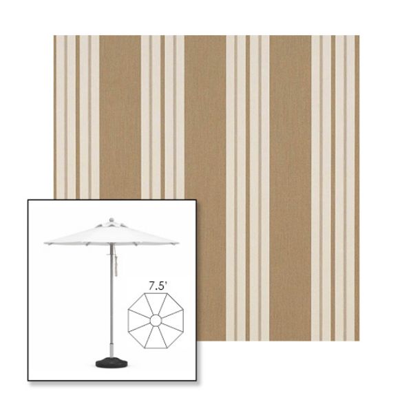 Picture of Heather Beige Classic | 7.5' Heavy Duty Aluminum Market Umbrella Sunbrella® Awning Fabric