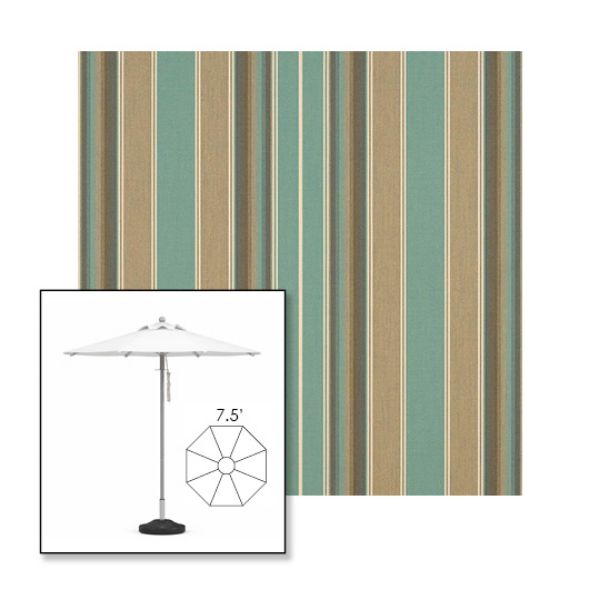 Picture of Kiawah Spa | 7.5' Heavy Duty Aluminum Market Umbrella Sunbrella® Awning Fabric