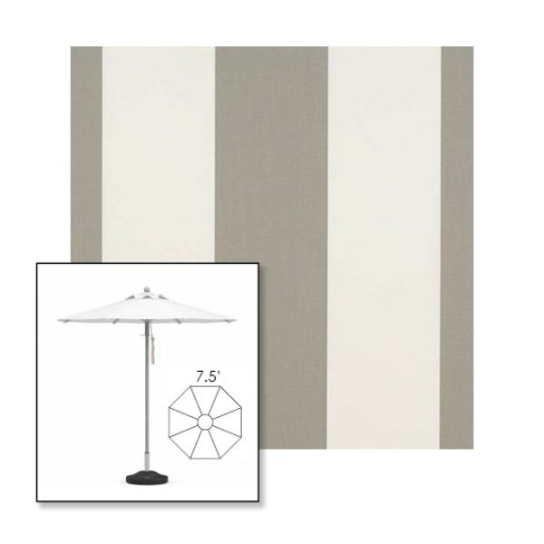 Picture of Manhattan Fog | 7.5' Heavy Duty Aluminum Market Umbrella Sunbrella® Awning Fabric