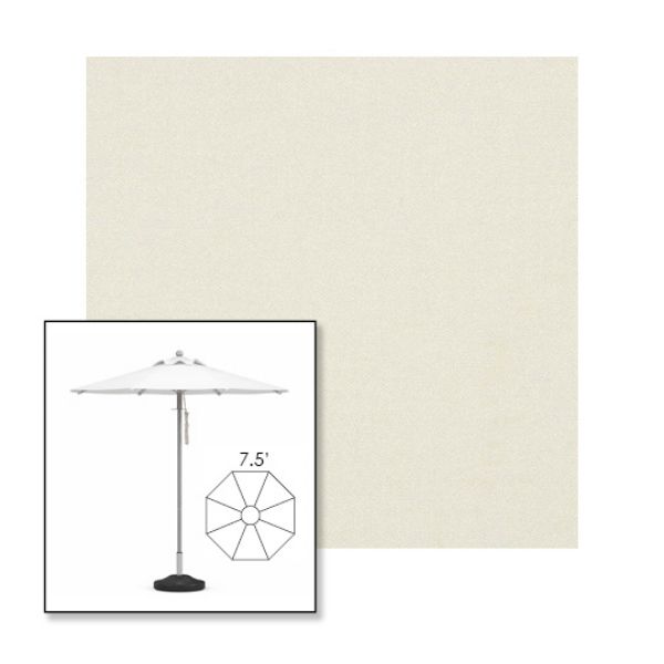Picture of Oyster | 7.5' Heavy Duty Aluminum Market Umbrella Sunbrella® Awning Fabric