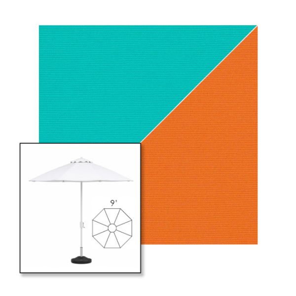 Picture of Aruba Tuscan | 9' Heavy Duty Aluminum Market Umbrella Sunbrella® Awning Fabric