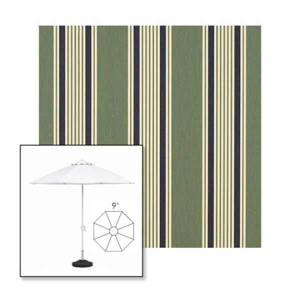 Picture of Ashford Forest | 9' Heavy Duty Aluminum Market Umbrella Sunbrella® Awning Fabric