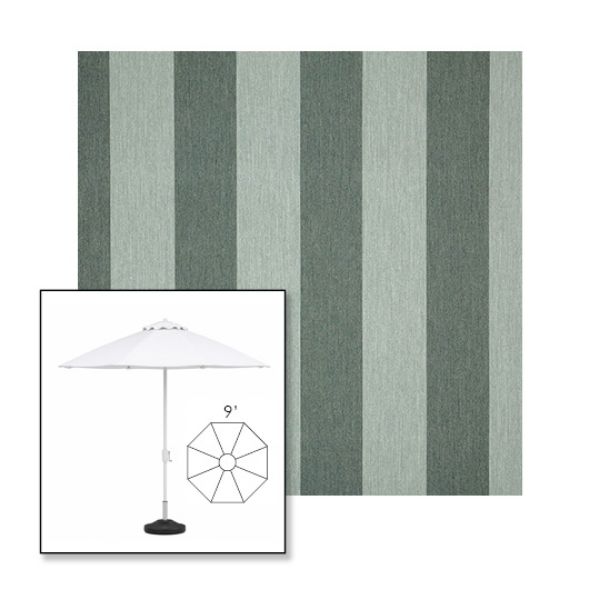 Picture of Beaufort Sagebrush | 9' Heavy Duty Aluminum Market Umbrella Sunbrella® Awning Fabric