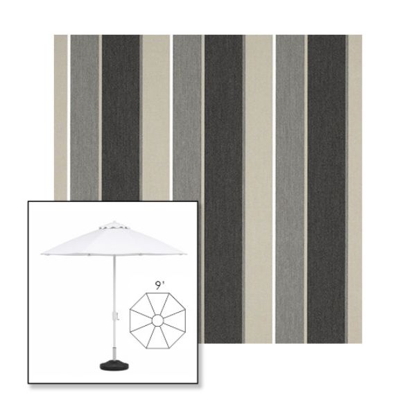 Picture of Clinton Granite | 9' Heavy Duty Aluminum Market Umbrella Sunbrella® Awning Fabric