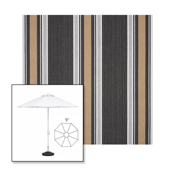 Picture of Emblem Classic | 9' Heavy Duty Aluminum Market Umbrella Sunbrella® Awning Fabric
