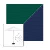 Picture of Forest Green Marine Blue | 9' Heavy Duty Aluminum Market Umbrella Sunbrella® Awning Fabric