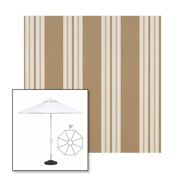 Picture of Heather Beige Classic | 9' Heavy Duty Aluminum Market Umbrella Sunbrella® Awning Fabric