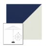 Picture of Marine Blue Silver | 9' Heavy Duty Aluminum Market Umbrella Sunbrella® Awning Fabric