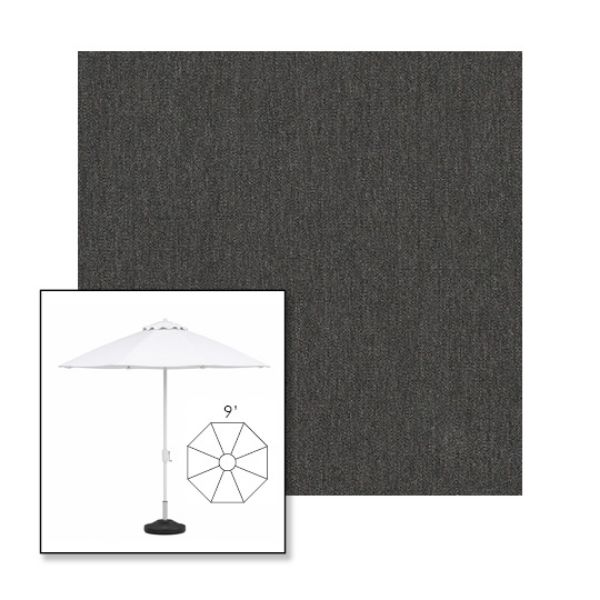 Picture of Slate | 9' Heavy Duty Aluminum Market Umbrella Sunbrella® Awning Fabric