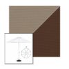Picture of Taupe True Brown | 9' Heavy Duty Aluminum Market Umbrella Sunbrella® Awning Fabric