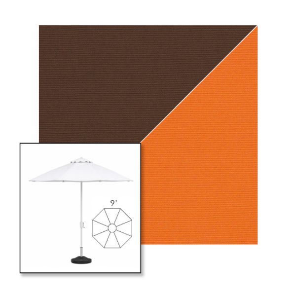 Picture of True Brown Tuscan | 9' Heavy Duty Aluminum Market Umbrella Sunbrella® Awning Fabric