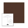 Picture of True Brown | 9' Heavy Duty Aluminum Market Umbrella Sunbrella® Awning Fabric