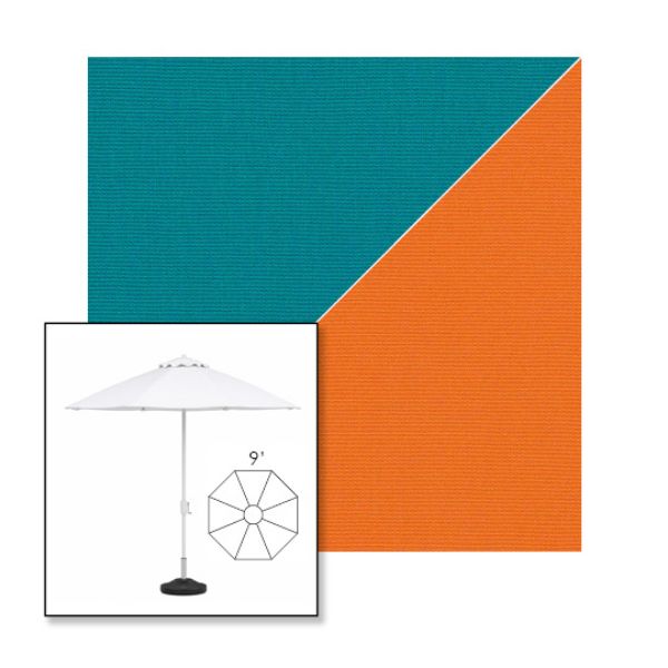 Picture of Turquoise Tuscan | 9' Heavy Duty Aluminum Market Umbrella Sunbrella® Awning Fabric