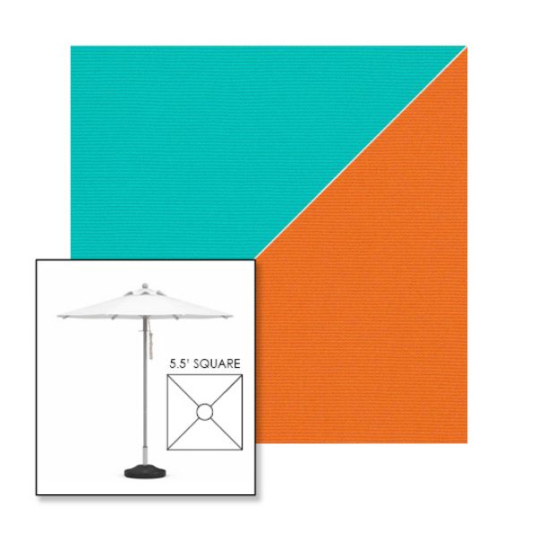 Picture of Aruba Tuscan | 5.5' Square Heavy Duty Aluminum Market Umbrella Sunbrella® Awning Fabric