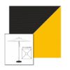 Picture of Black Yellow | 5.5' Square Heavy Duty Aluminum Market Umbrella Sunbrella® Awning Fabric